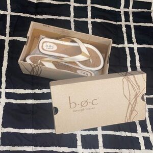 b.o.c. Women's Sandals in White and Gold